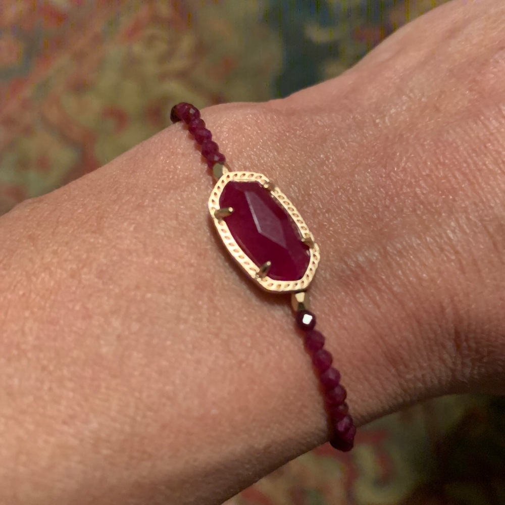 NEW Kendra Scott maroon beaded bracelet